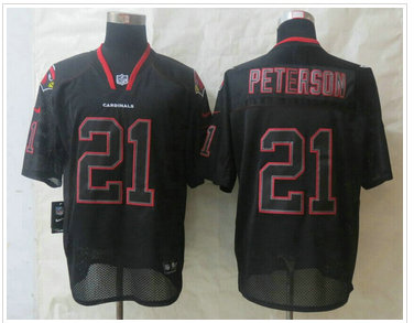 New Arizona Cardicals #21 Patrick Peterson Lights Out Black Elite Jerseys