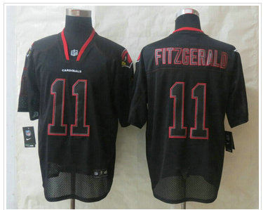 New Arizona Cardicals #11 Larry Fitzgerald Lights Out Black Elite Jersey
