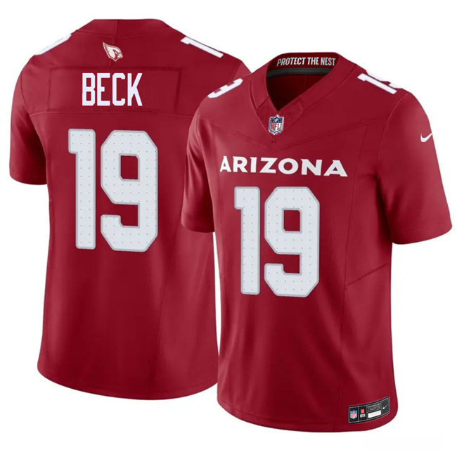 Men's Arizona Cardinals #19 Carson Beck Red 2026 Draft F.U.S.E. Vapor Untouchable Limited Stitched Jersey