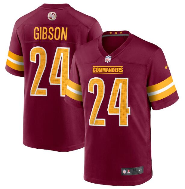 Men's Washington Commanders #24 Antonio Gibson 2022 Burgundy Game Stitched Jersey Men's Washington Commanders #24 Antonio Gibson 2022 Burgundy Game Stitched Jersey