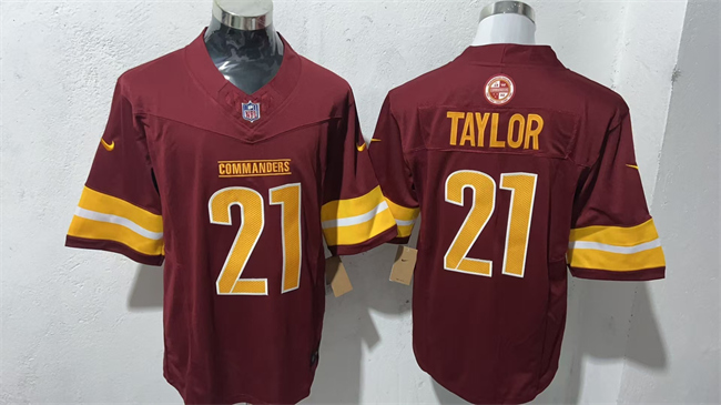 Men's Washington Commanders #21 Sean Taylor Burgundy F.U.S.E. Vapor Limited Stitched Football Jersey