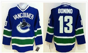 Vancouver Canucks #13 Nick Bonino Blue Stitched NHL Jersey