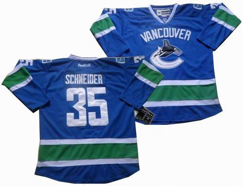Vancouver Canucks 35 Schneider blue Jersey
