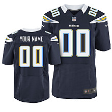 Nike San Diego Chargers Customized Elite Dark Blue Jerseys