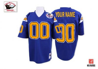 Customized San Diego Chargers Jersey Throwback Blue Football Jersey