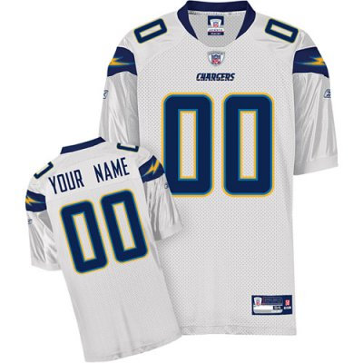 Customized San Diego Chargers Jersey White Football Jersey