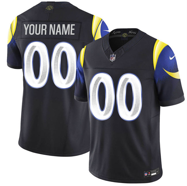Men's Los Angeles Rams Active Player Custom Black 2025 F.U.S.E. “Rivalries” Vapor Limited Stitched Football Jersey Men's Los Angeles Rams Active Player Custom Black 2025 F.U.S.E. “Rivalries” Vapor Limited Stitched Football Jersey