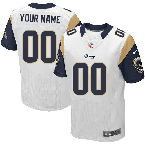 Nike Los Angeles Rams Customized Elite White Jerseys
