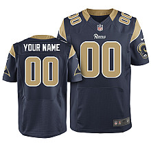Nike Los Angeles Rams Customized Elite Blue Jerseys