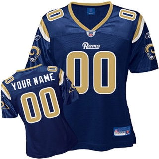 Los Angeles Rams Women Customized Blue Jersey