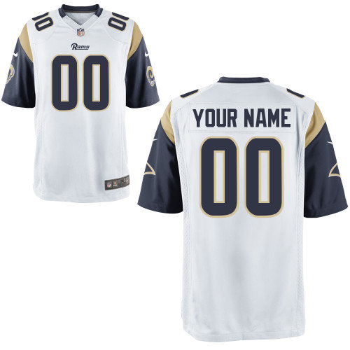 Men's Nike Los Angeles Rams Customized Game White Jerseys (S-4XL) Men's Nike Los Angeles Rams Customized Game White Jerseys (S-4XL)