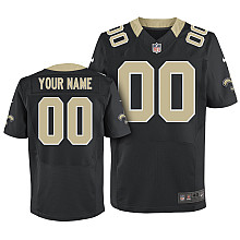 Nike New Orleans Saints Customized Elite Black Jerseys