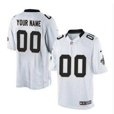 Men's Nike New Orleans Saints Customized Limited White NFL Jersey