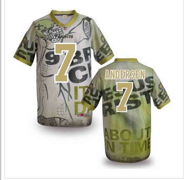 New Orleans Saints #7 Morten Andersen Stitched NFL Elite Fanatical Version Jersey (2)