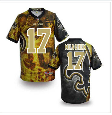 New Orleans Saints #17 robert meachem Stitched NFL Elite Fanatical Version Jersey (4)