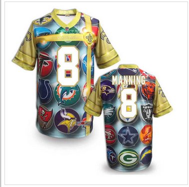 New Orleans Saints #8 Archie Manning Stitched NFL Elite Fanatical Version Jersey (8)