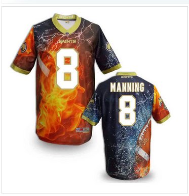 New Orleans Saints #8 Archie Manning Stitched NFL Elite Fanatical Version Jersey (6)