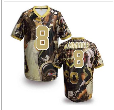 New Orleans Saints #8 Archie Manning Stitched NFL Elite Fanatical Version Jersey (5)