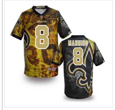 New Orleans Saints #8 Archie Manning Stitched NFL Elite Fanatical Version Jersey (4)