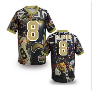 New Orleans Saints #8 Archie Manning Stitched NFL Elite Fanatical Version Jersey (3)
