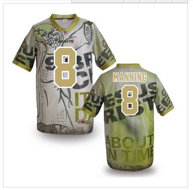 New Orleans Saints #8 Archie Manning Stitched NFL Elite Fanatical Version Jersey (2)