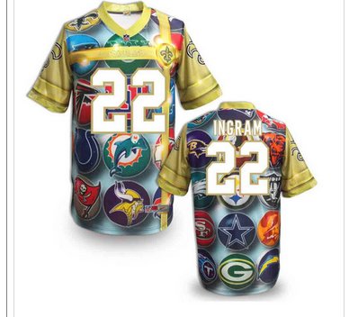 New Orleans Saints #22 Mark Ingram Stitched NFL Elite Fanatical Version Jersey (8)