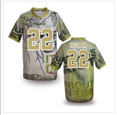 New Orleans Saints #22 Mark Ingram Stitched NFL Elite Fanatical Version Jersey (2)