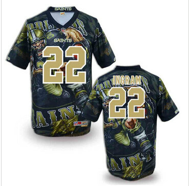 New Orleans Saints #22 Mark Ingram Stitched NFL Elite Fanatical Version Jersey (1)