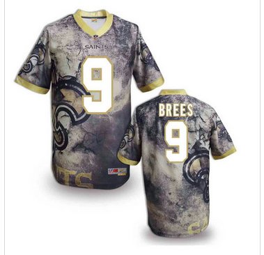 New Orleans Saints #9 Drew Brees Stitched NFL Elite Fanatical Version Jersey (7)