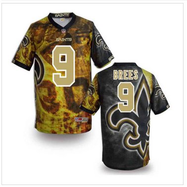 New Orleans Saints #9 Drew Brees Stitched NFL Elite Fanatical Version Jersey (4)