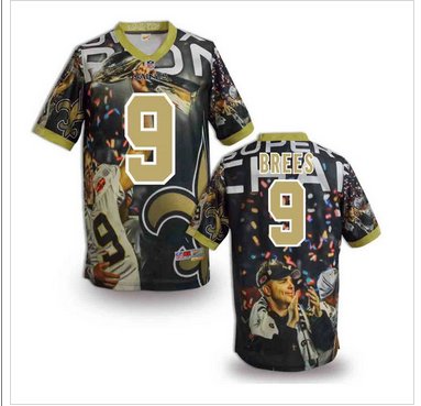 New Orleans Saints #9 Drew Brees Stitched NFL Elite Fanatical Version Jersey (3)