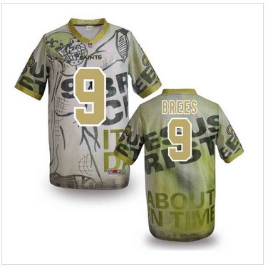 New Orleans Saints #9 Drew Brees Stitched NFL Elite Fanatical Version Jersey (2)