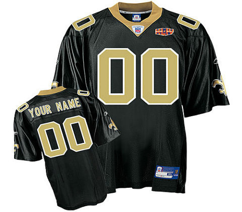 New Orleans Saints Super Bowl XLIV Customized Replica Team Color Jerseys