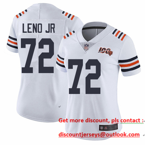 Bears #72 Charles Leno Jr White Alternate Women's Stitched Football Vapor Untouchable Limited 100th Season Jersey Bears #72 Charles Leno Jr White Alternate Women's Stitched Football Vapor Untouchable Limited 100th Season Jersey