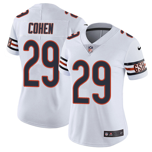 Nike Bears #29 Tarik Cohen White Women's Stitched NFL Vapor Untouchable Limited Jersey Nike Bears #29 Tarik Cohen White Women's Stitched NFL Vapor Untouchable Limited Jersey