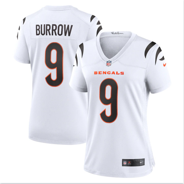 Women's Cincinnati Bengals #9 Joe Burrow Nike White Game Jersey