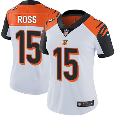 Nike Bengals #15 John Ross White Women's Stitched NFL Vapor Untouchable Limited Jersey