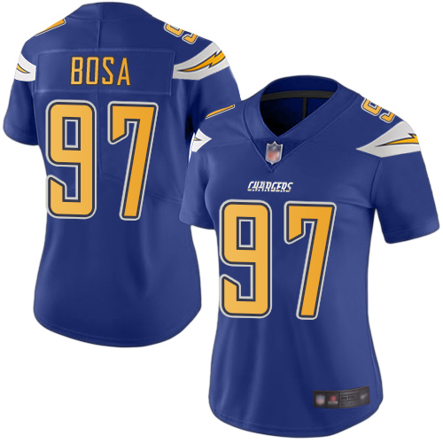 Chargers #97 Joey Bosa Electric Blue Women's Stitched Football Limited Rush Jersey Chargers #97 Joey Bosa Electric Blue Women's Stitched Football Limited Rush Jersey