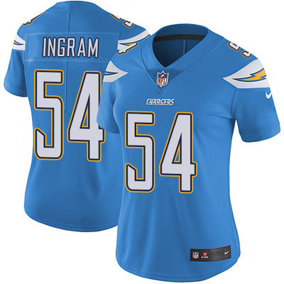 Nike Chargers #54 Melvin Ingram Electric Blue Alternate Women's Stitched NFL Vapor Untouchable Limited Jersey Nike Chargers #54 Melvin Ingram Electric Blue Alternate Women's Stitched NFL Vapor Untouchable Limited Jersey