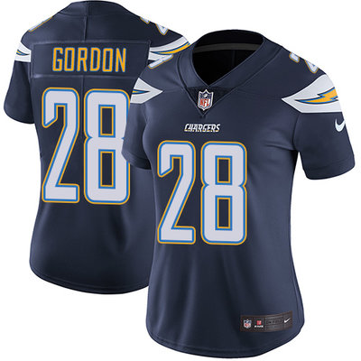 Nike Chargers #28 Melvin Gordon Navy Blue Team Color Women's Stitched NFL Vapor Untouchable Limited Jersey