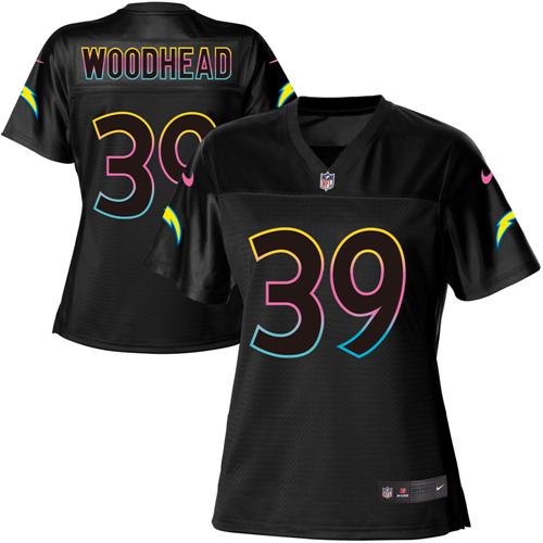 Nike Chargers #39 Danny Woodhead Black Women's NFL Fashion Game Jersey