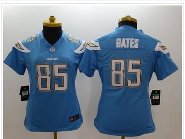 Women's NEW Chargers #85 Antonio Gates Electric Blue Alternate NFL New Limited Jersey