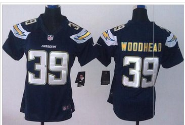 Women's New Chargers #39 Danny Woodhead Navy Blue Team Color NFL New Limited Jersey