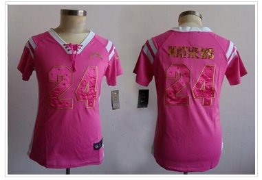 Women's NEW Chargers #24 Ryan Mathews Pink NFL Elite Draft Him Shimmer Jersey Women's NEW Chargers #24 Ryan Mathews Pink NFL Elite Draft Him Shimmer Jersey