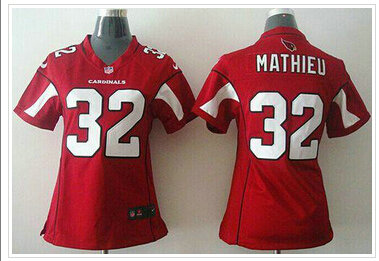 Women's NEW Cardinals #32 Tyrann Mathieu Red Team Color Be Luv'd Stitched NFL Elite Jersey