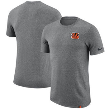 Cincinnati Bengals Nike Marled Patch T-Shirt - Heathered Gray