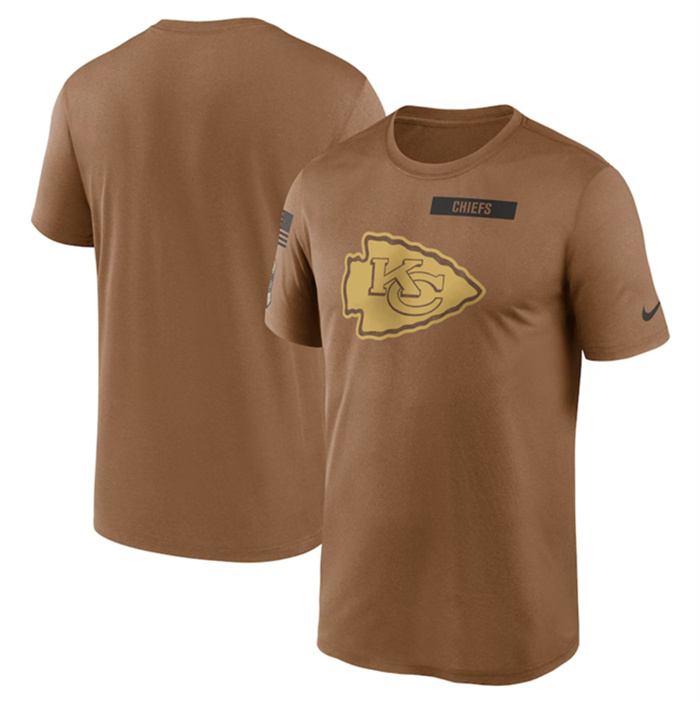 Men's Kansas City Chiefs 2023 Brown Salute To Service Legend Performance T-Shirt Men's Kansas City Chiefs 2023 Brown Salute To Service Legend Performance T-Shirt
