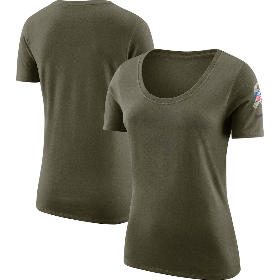 Tampa Bay Buccaneers Nike Women's Salute To Service Legend Scoop Neck T-Shirt Olive