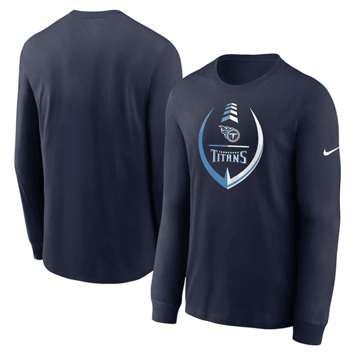Men's Tennessee Titans Navy Icon Legend Performance Long Sleeve T-Shirt Men's Tennessee Titans Navy Icon Legend Performance Long Sleeve T-Shirt