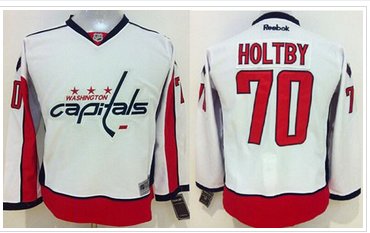 Youth Washington Capitals #70 Braden Holtby White Stitched NHL Jersey
